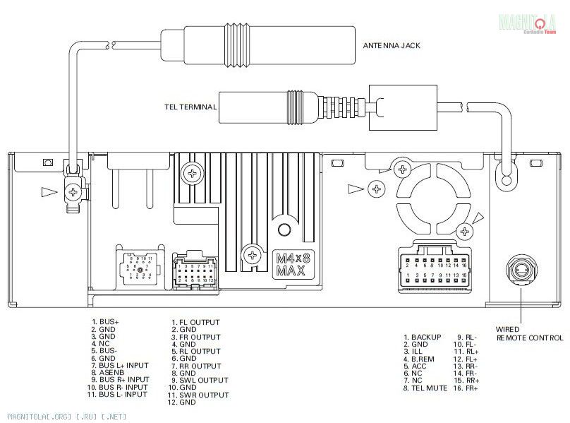 Схема подключения пионер deh p40mp