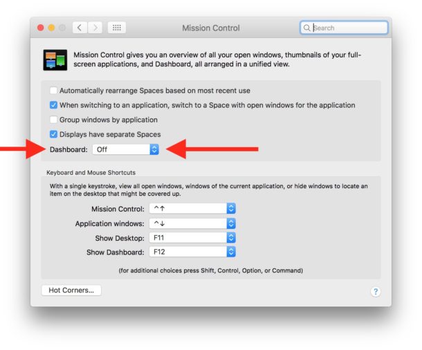 How to turn Dashboard off on Mac