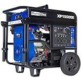 DuroMax XP15000E 15000-Watt 23 HP Portable Gas Fuel Electric Start Generator,Blue/Black