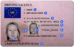 Front of the UK photocard driving licence explained