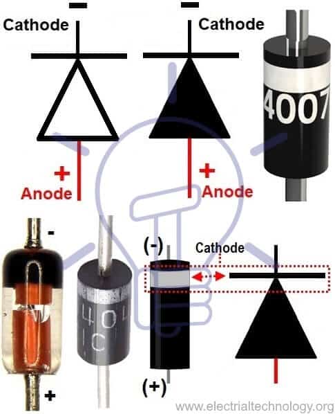 Diode Terminal Identification (Anode + Cathode)