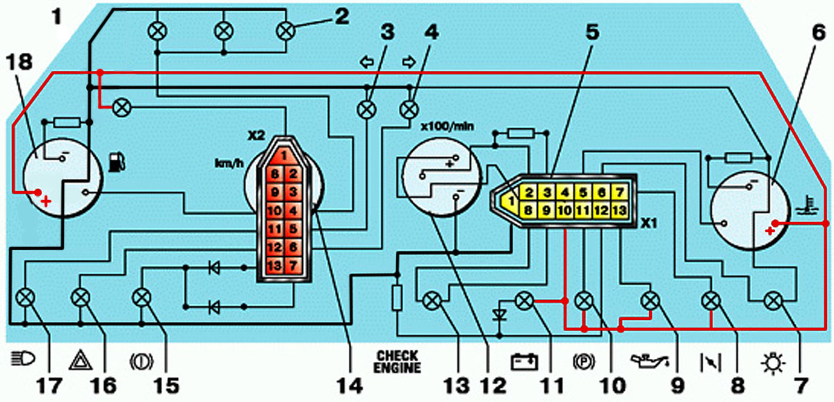 Схема подключения указателя уровня топлива ваз 2115